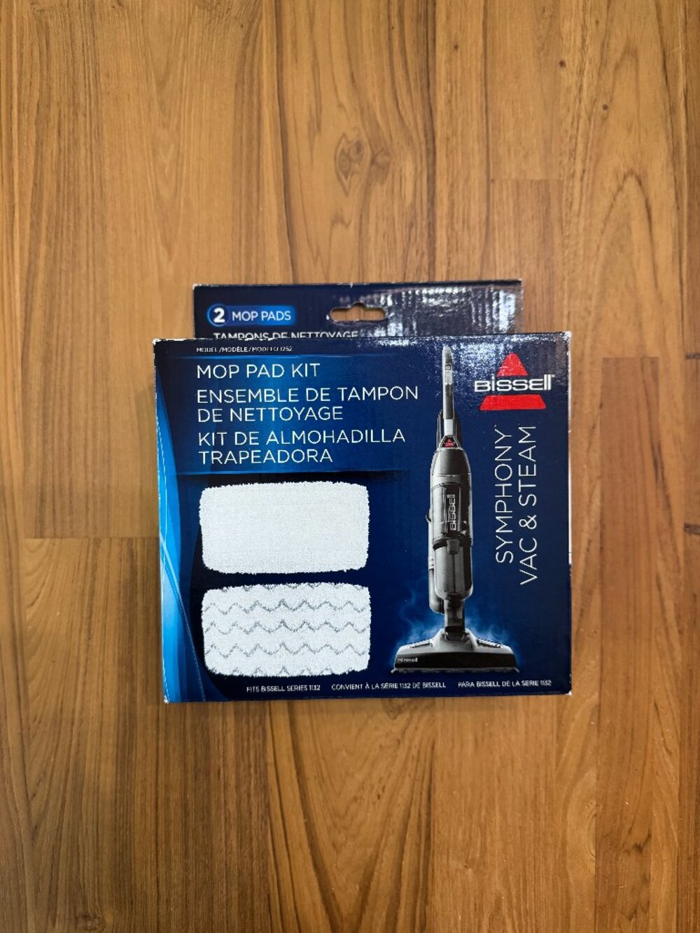 Bissell Symphony Vac & Steam Mop Pad Kit, Model 1252 for Series 1132